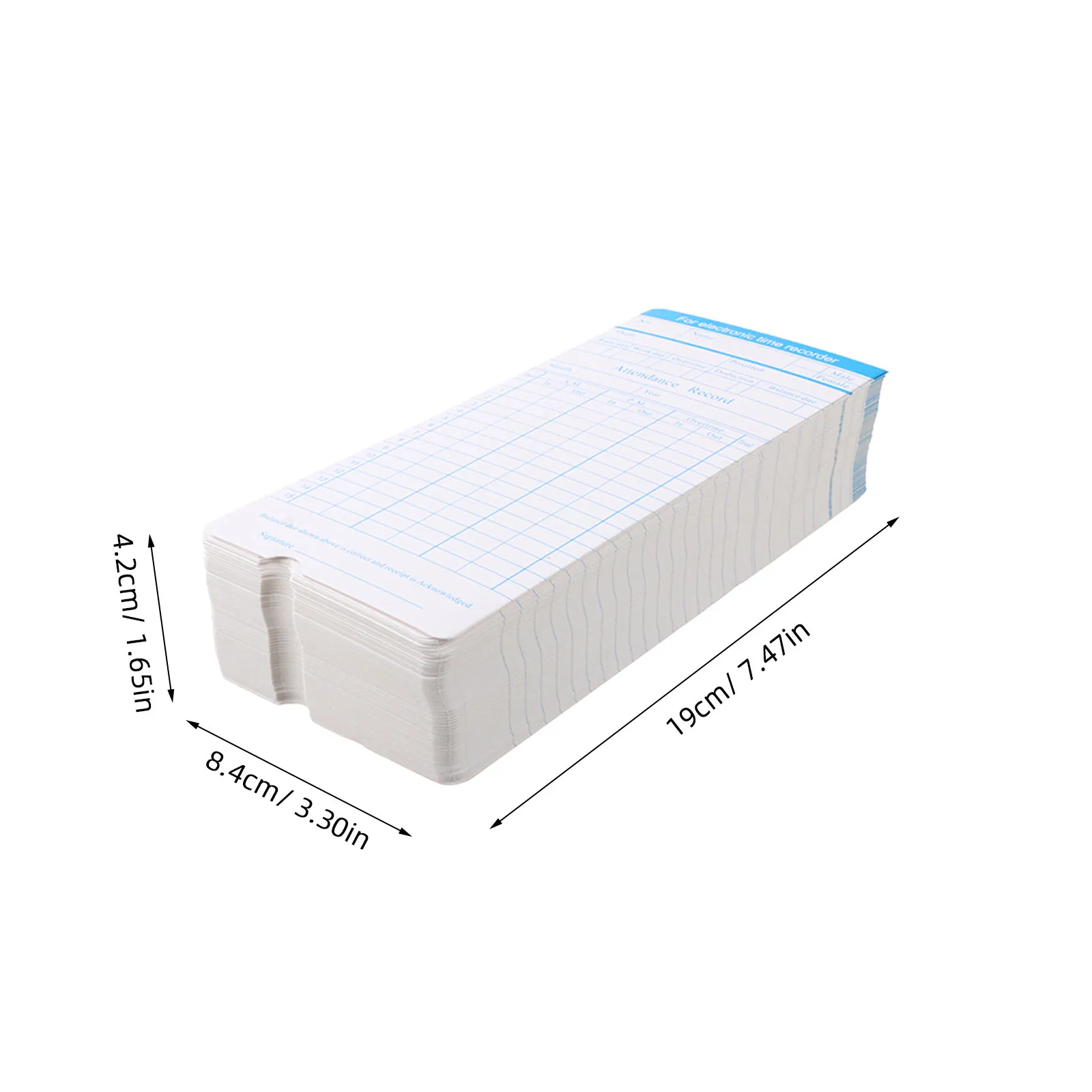 200 Sheets Commuting Attendance Cards Time Recorder Cards for Warehouse Office Timekeeping Employee Timecards
