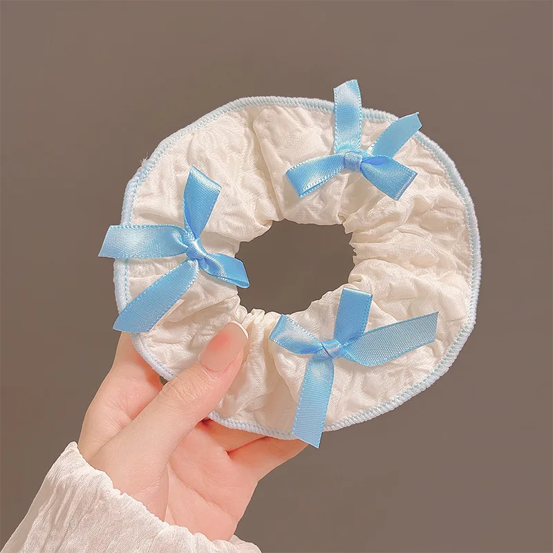 

Свежие и милые резинки для волос Модные аксессуары для волос с кружевной отделкой для девочек Сладкие и свежие широкие ленты для волос