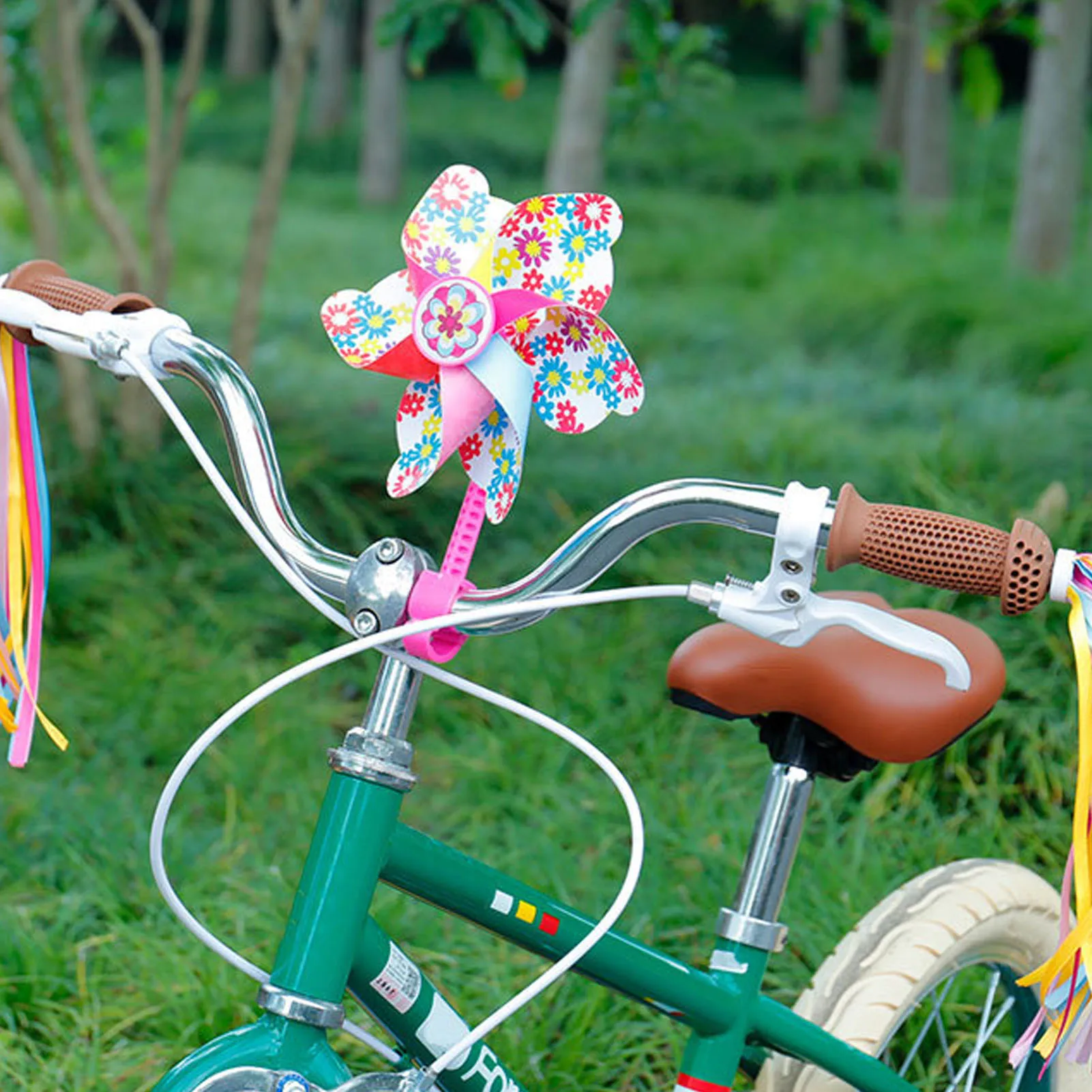 New Children Bike Handlebar Flower Pinwheel Kid's Bicycle Scooter Windmill Spinning Pinwheel Decoration Cycling Accessories