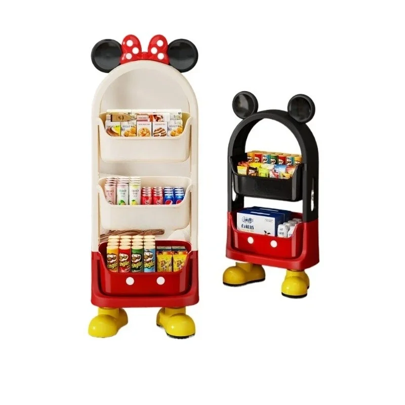 Children's snack rack removable living room toy storage rack floor-to-ceiling multi-layer finishing rack trolley