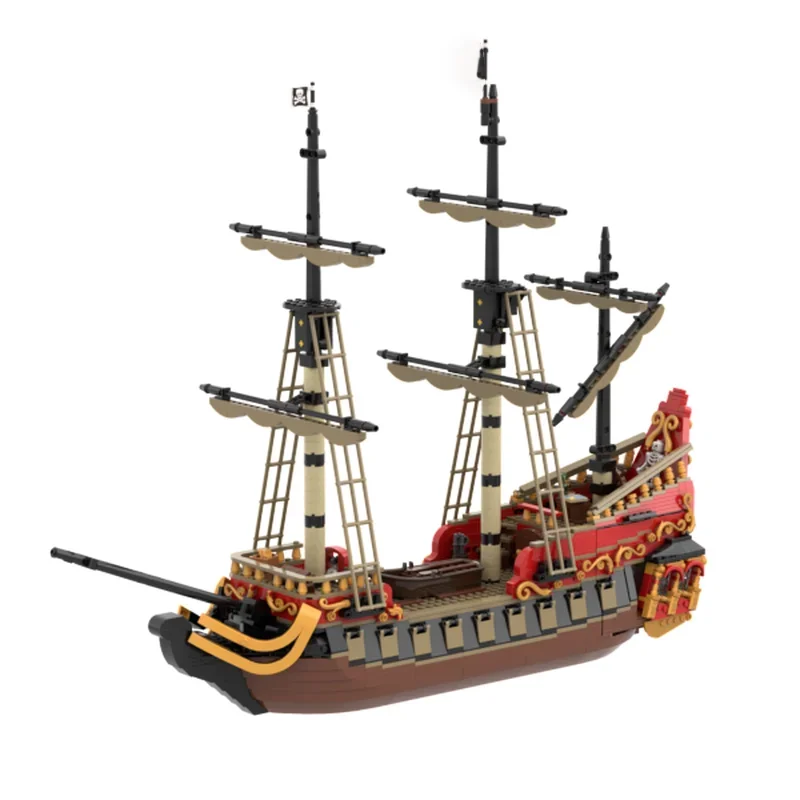 Warship Model Moc Building Blocks Bear Spanish Sailboat Technology Bricks Christmas Assembly Street View Toy Constructrion Gifts - view 2