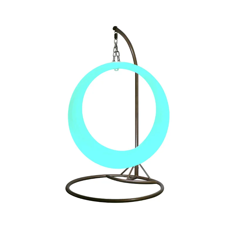 Internet celebrity luminous swing outdoor courtyard colorful moon swing hanging chair outdoor square B & B scenic area amusement