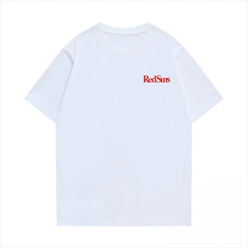 First Text D Around RedSuns Short-sleeved Akagi White Comet RX7 Takahashi Brothers Team Tee Animation Clothing High Quality Tee