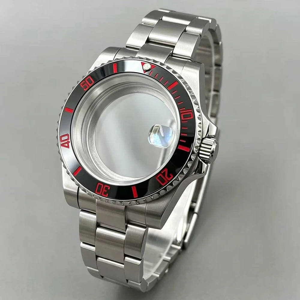 40.5mm Stainless Steel Sapphire Glass Watch Case for Miotta 8215/8205/821A DG 2813 ST1612 Movements with Stainless Steel Strap
