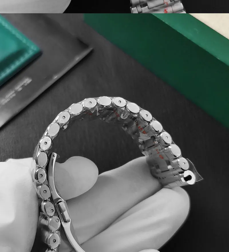 FUYIJIA Männer Custom CHRONOMAT B01 Original Uhrenarmbänder 22 MM Rouleaux Uhr Kette 316L Edelstahl Schmetterling Schnalle