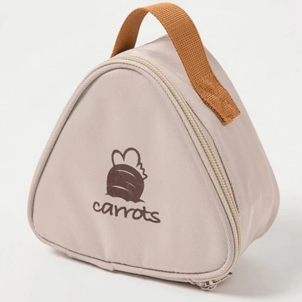 Mini Breakfast Bag Triangular Shape Thickened Design Insulated Lunch Bag Handheld Style Waterproof Material Lunch Carry Bags