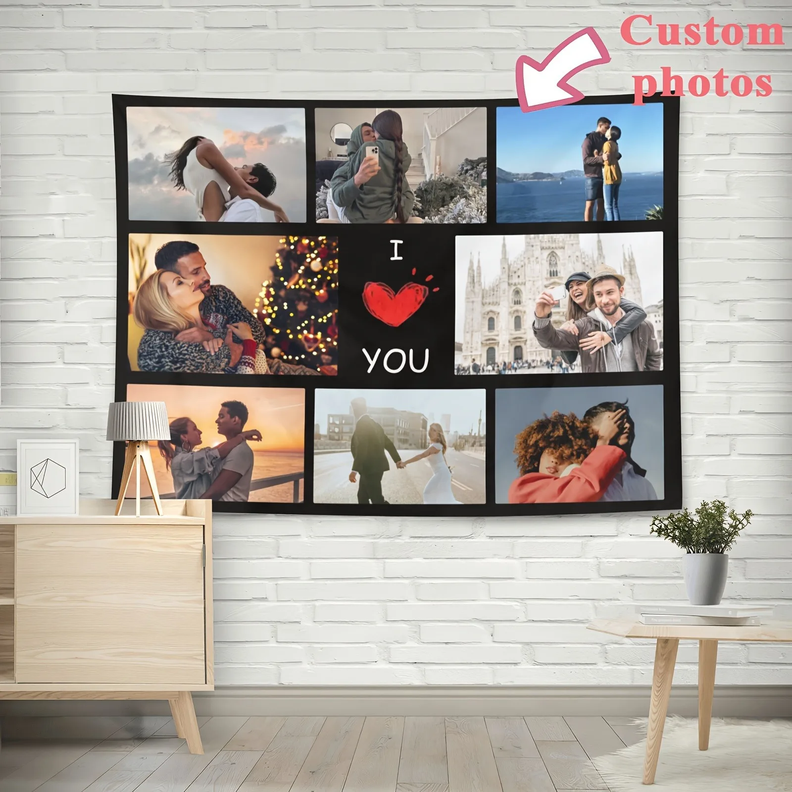 Custom Photo Tapestry - Customized Tapestry, Customized with Multi-gallery Images,Home & Party Decor |、Indoor Use