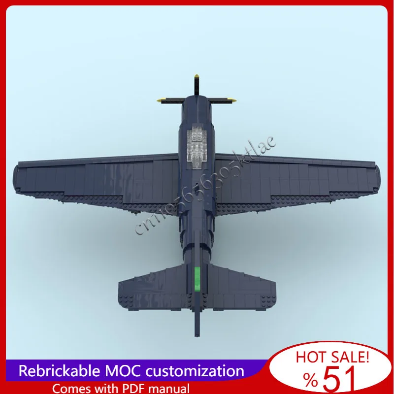 1563 ELEMENTÓW AD-2 Skyraider Model Samolotu Szturmowego Zestaw Klocków DIY Kreatywny Model do Składania Zabawki Prezent dla Dzieci Dorosłych na Boże Narodzenie