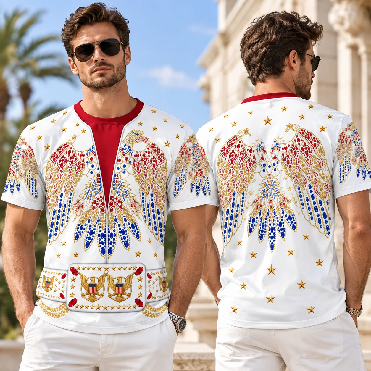 2026-27 New Elvis Presley Men's Jersey 3D Printed Y2K Casual Quick Drying T-shirt, Suitable for Daily Wear and Training Wear