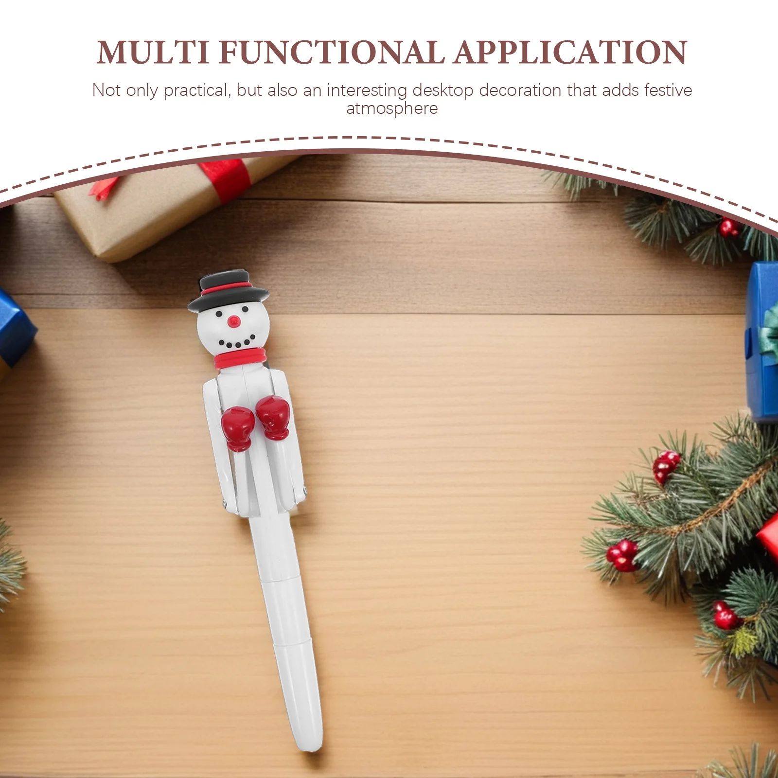 4 قطعة سنومان الملاكمة أقلام حبر جاف مضحك عيد الميلاد حبر جل حفلة عيد الميلاد تفضل التفاعلية اللكم الأسلحة الضغط الكتابة القلم