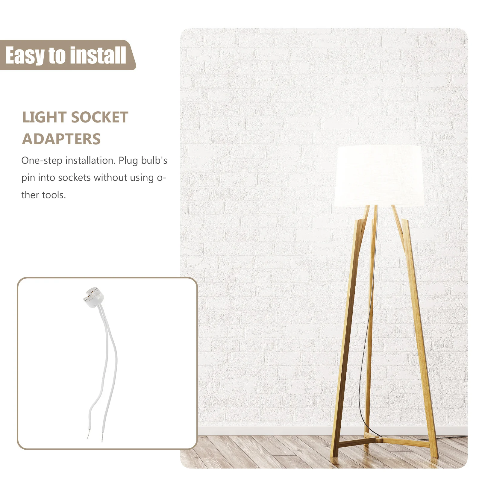 

20Pcs Lamp Socket Adapter Ceramic Bulb Connector Base Heat Resistant Easy Install for LED Halogen Light Fixtures