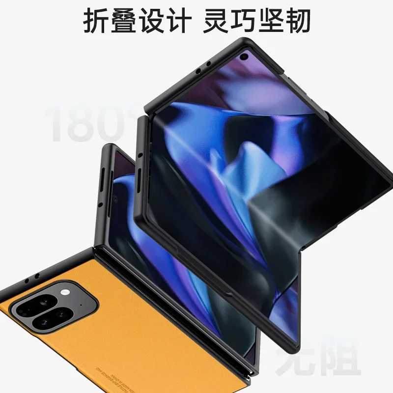 حافظة لهاتف جوجل بيكسل 10 برو قابلة للطي من جلد البولي يوريثان لهاتف جوجل بيكسل 10 برو غطاء حافة ناعم مقاوم للصدمات غير لامع