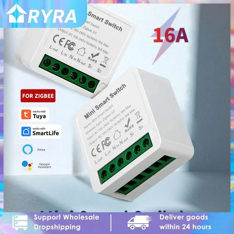 

Tuya WiFi Smart Wireless Switch 16A Supporte 2 Way Control Smart Life App Control Alexa Home Voice Control