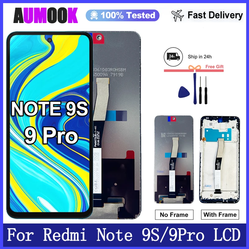 Pantalla de 6,67 pulgadas para Redmi Note 9S M2003J6A1G pantalla LCD Digitalizador de pantalla táctil para Redmi Note 9 Pro M2003J6B2G reemplazo de la pantalla