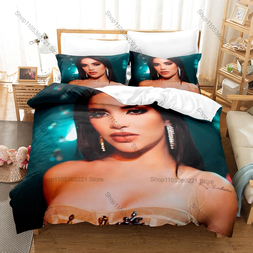 Kim Loaiza X Amor Album Me Perdiste No Seas Celoso HD Print Bedding Set Duvet Cover + 2 Pillowcases Latin Music Fan Soft Bed