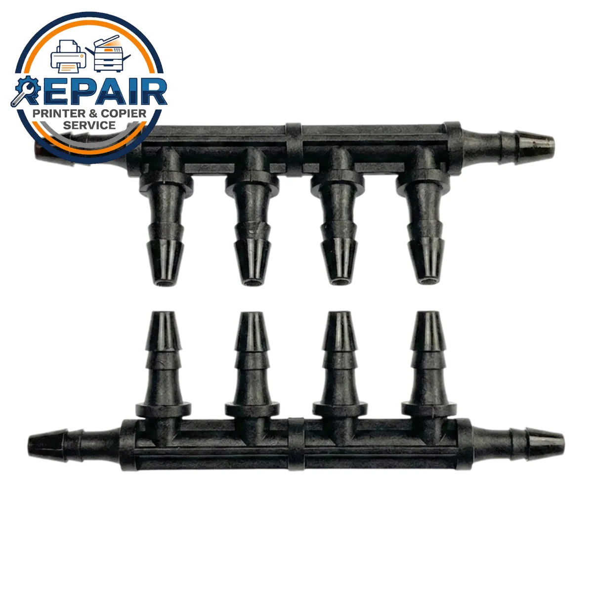 50PCS Plastic 4-way, 6-way, and 8-way T-type Connectors, Multi-way Flexible Hose Connectors for UV Printer