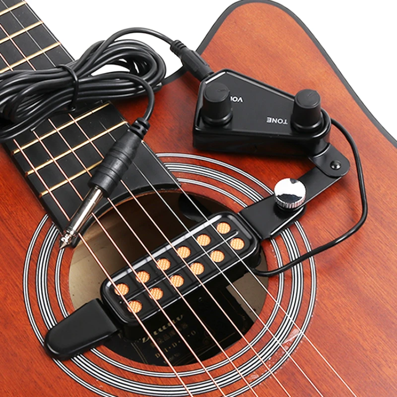 Acoustic Guitar Pickup Special Card Accent Hole Folk Guitar Pickup 3 M Line Musical Percussion Instruments Accessories