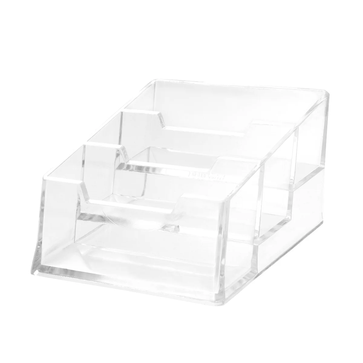 

Acrylic Business Case Three Slots Office Supplies Desktop Organizer Stylish Design for Teacher Student Friends Gift
