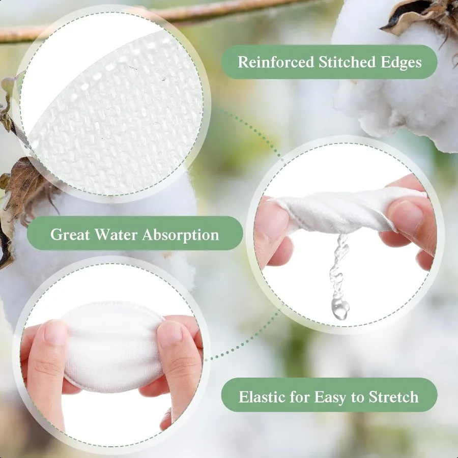 1500 Pcs Cotton Rounds Bulk Exfoliating Rounds for Face Makeup Remover Cotton Facial Pads for Face Makeup Removal Toner Pads