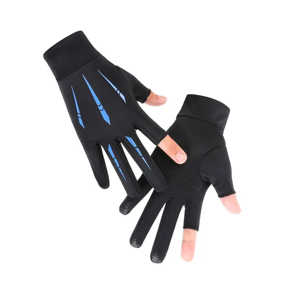 1 Pair Men Women Bicycle Sunscreen Gloves Breathable Light Non-slip Hand Protective Gloves for Outdoor Sports Driving Fishing