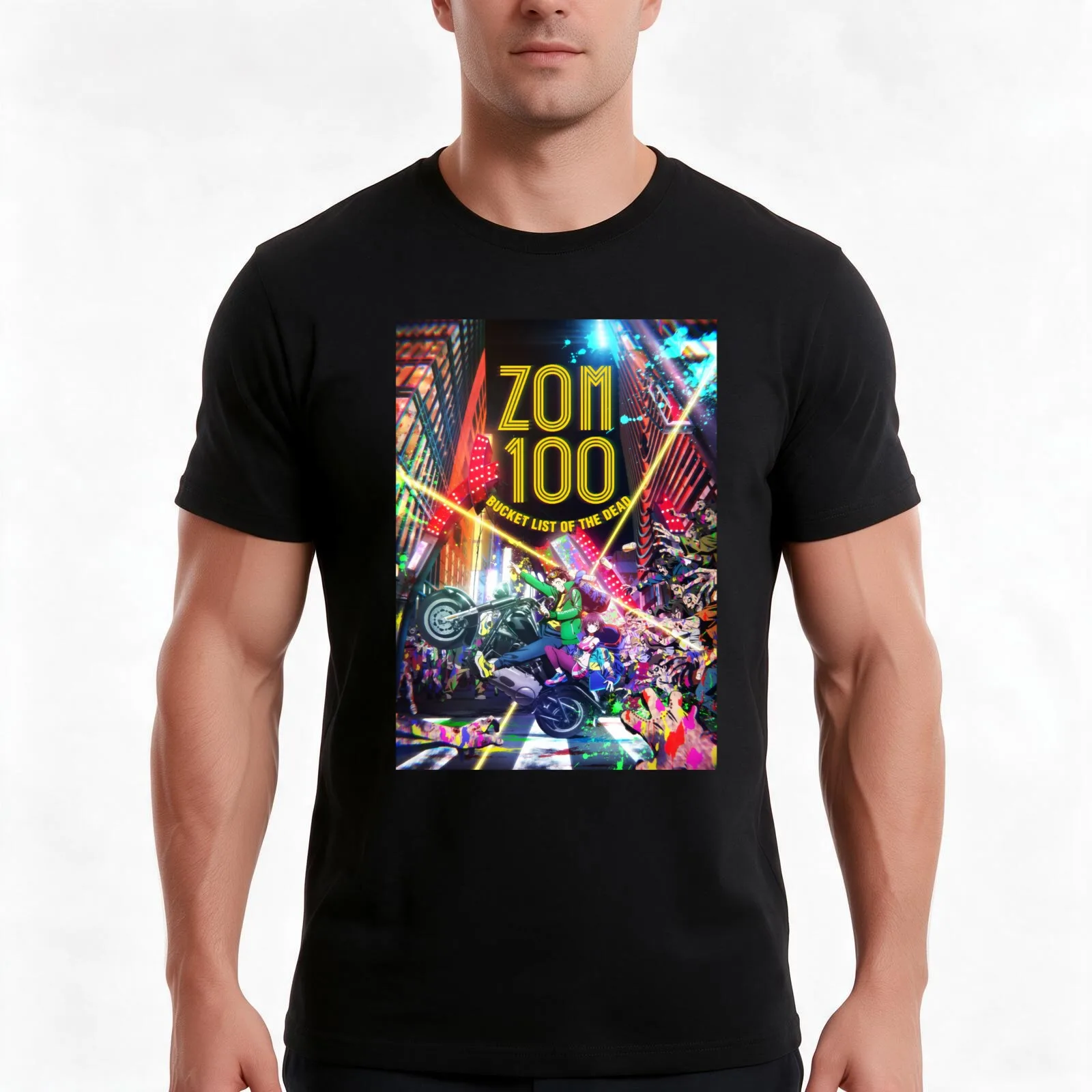 Zom 100 The Ultimate Bucket List for the Undead Adventureanimemangaanime hype T-Shirt, Summer Casual Cotton Tee, 100% Cotton