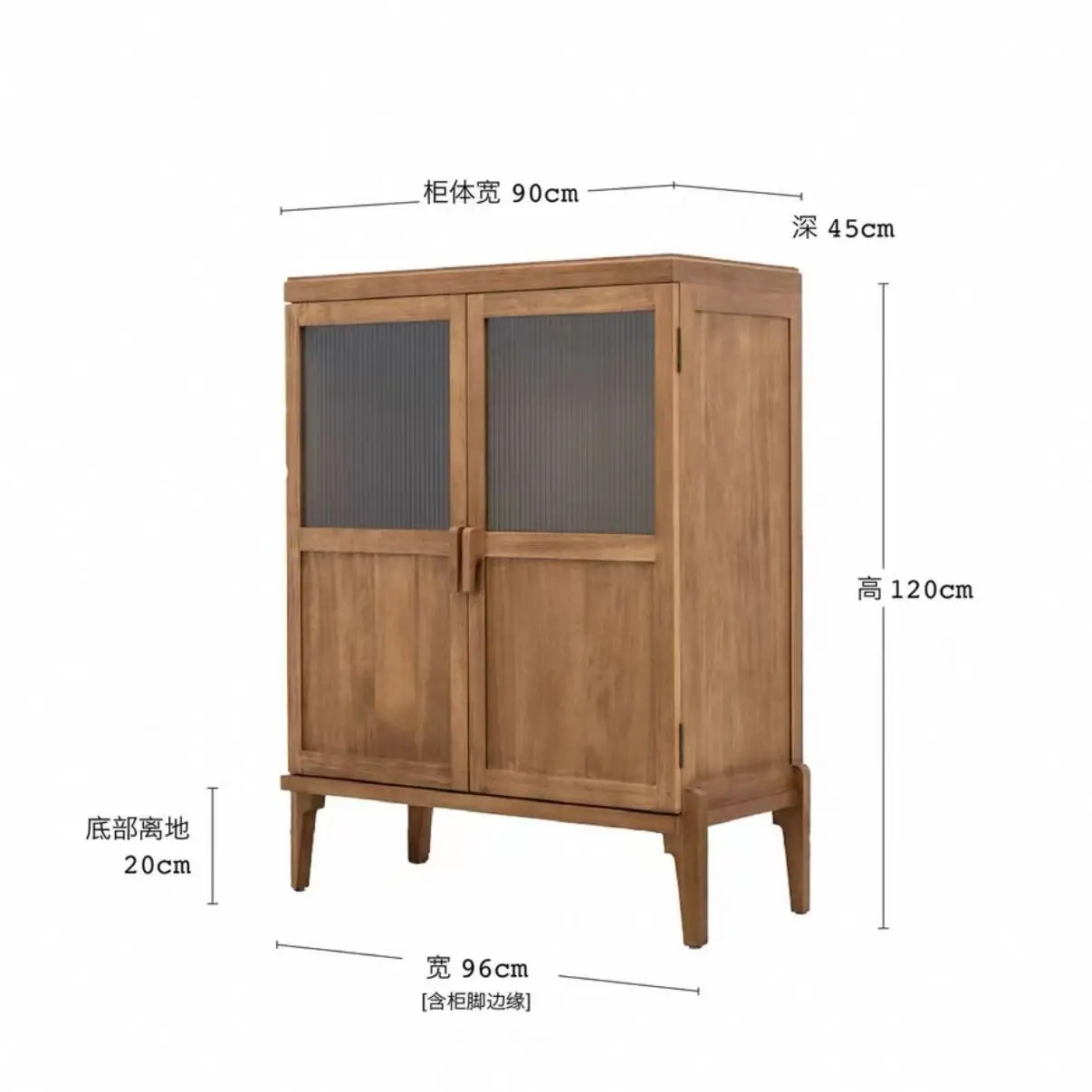 Living room cabinets with handles, saving on hotel and apartment furniture