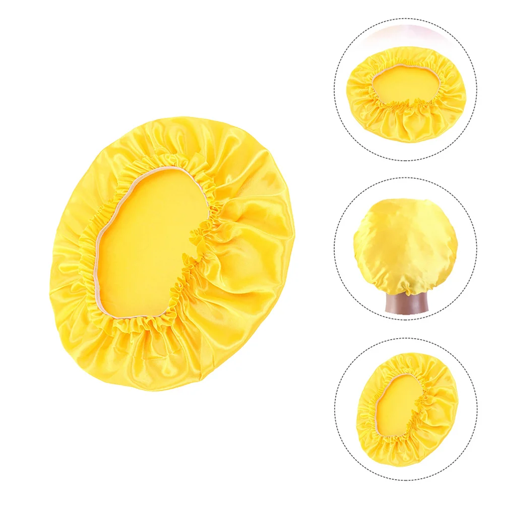 

2Pcs Round Satin Lace Sleeping Caps Bonnet Hair Protective Caps for Women Care Sleep Hats
