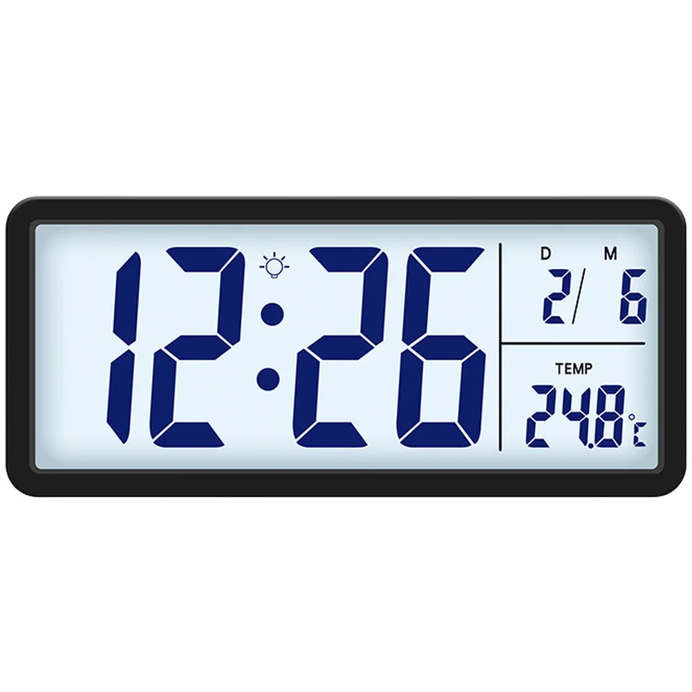 Digital Wall Clock with Climate Monitoring Function and Nordic Design Elements for Modern Interior Applications