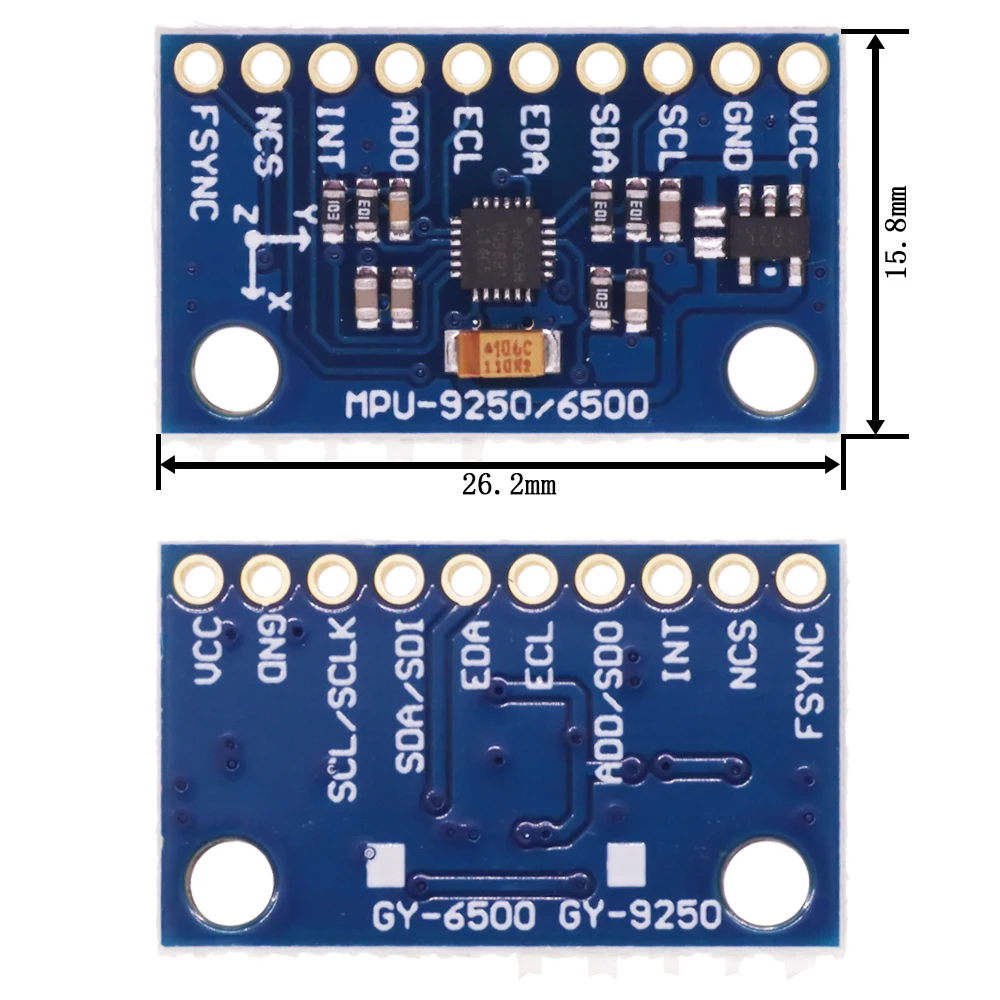 Original SPI/IIC GY-9250 BMP280 GY-91 MPU6500 MPU9250 6-Axis 9-Axis 10DOF Attitude Gyro+Accelerator+Magnetometer Sensor Module