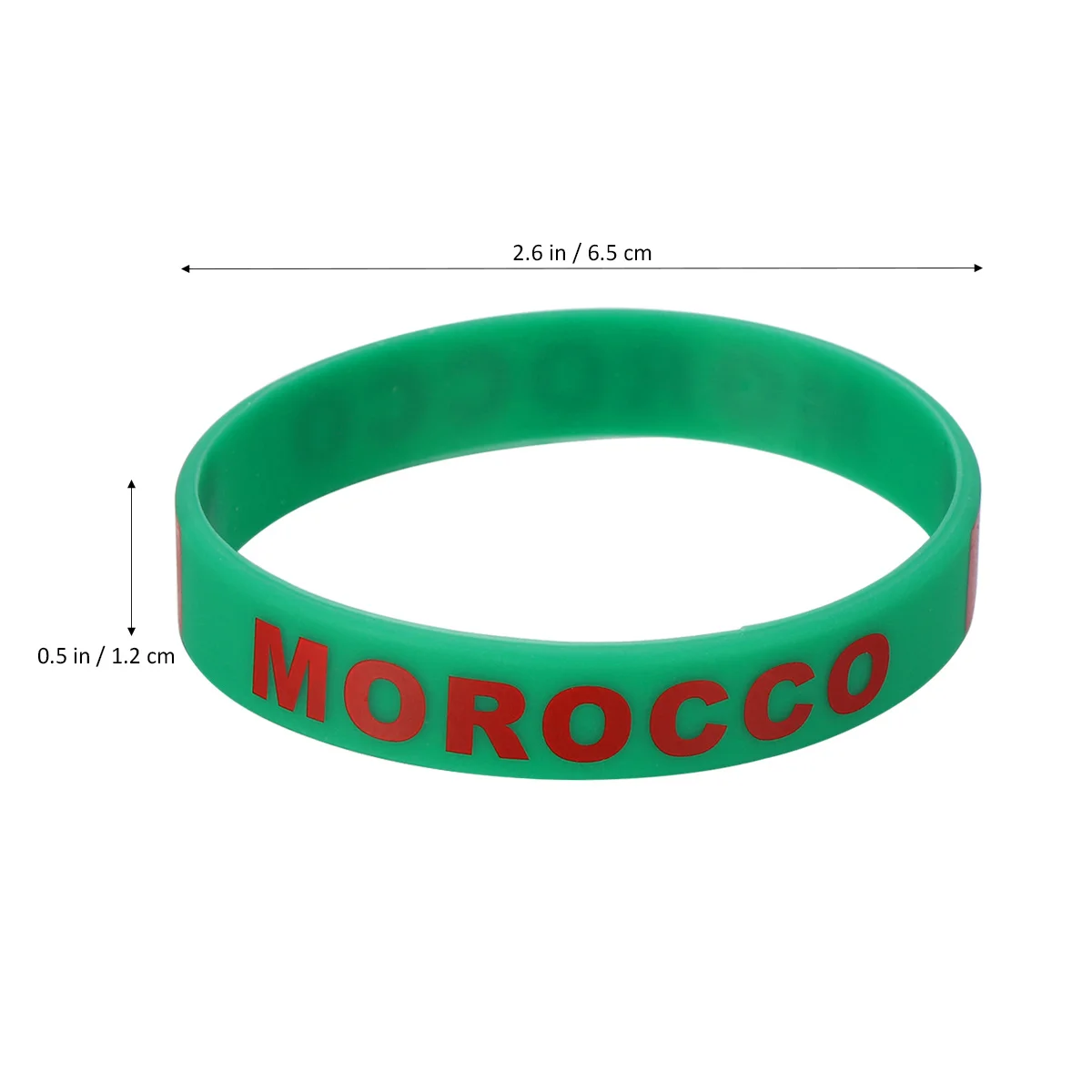 

6Pcs Silicone Country Wristband Soft Comfortable Sports Bracelet Football Match Cheer Bands Morocco National Flag Wristbands