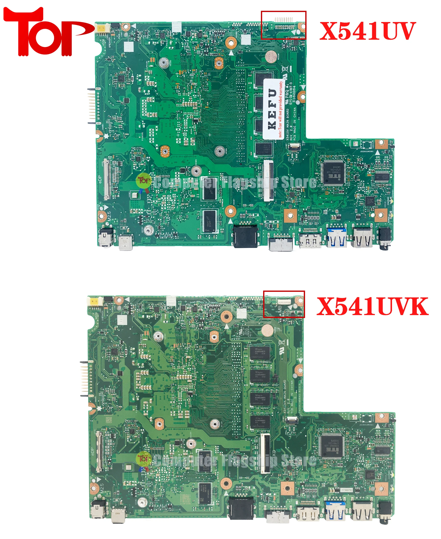 X541UV Laptop Motherboard For ASUS X541UVK X541UJ F541U X541U A541U 0G 4G Or 8G I3 I5 I7 GT920M Mainboard Give HDD Logic Board