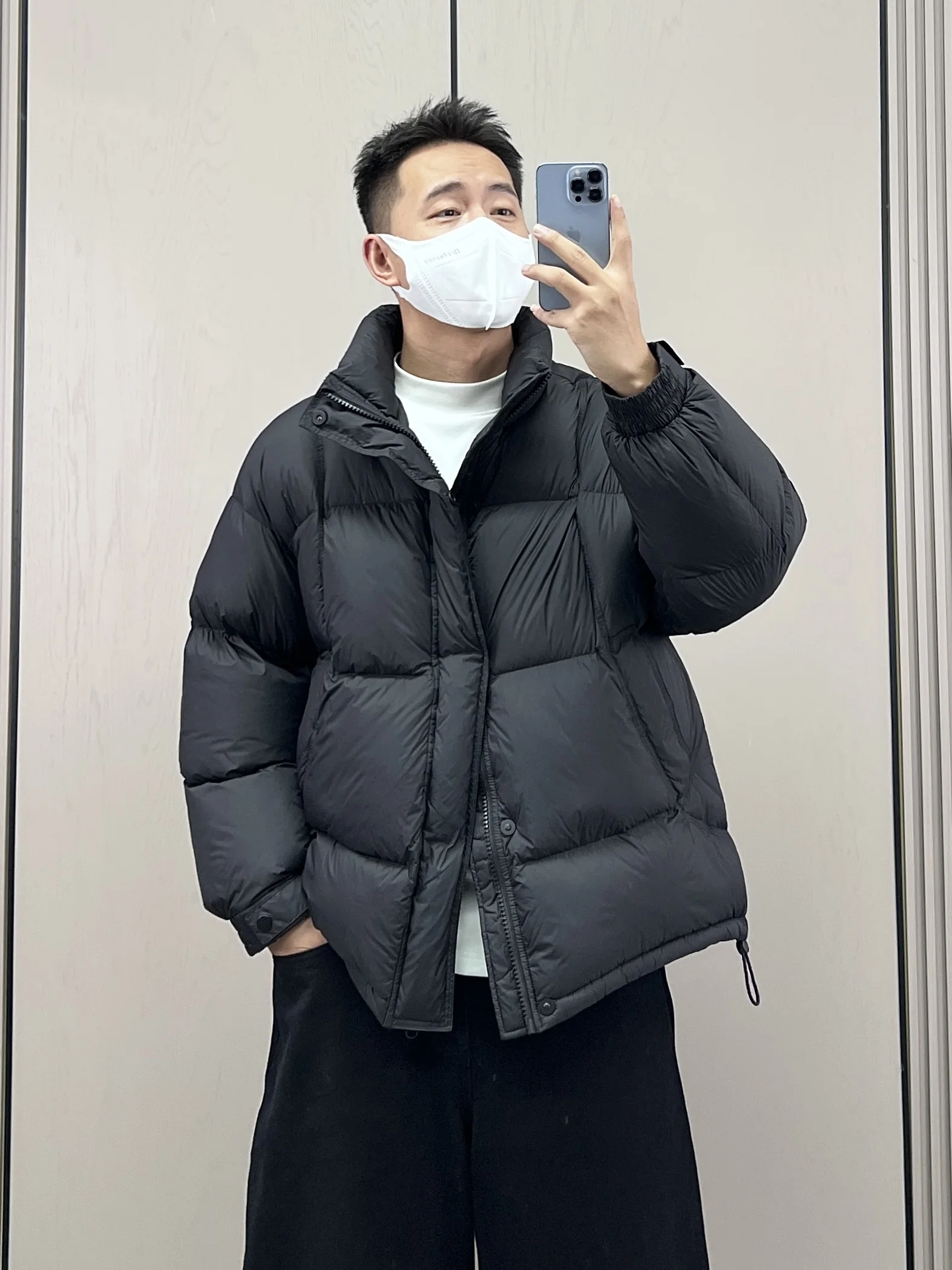 

Мужская утепленная куртка-пуховик с воротником-стойкой, теплая зимняя повседневная модная куртка на молнии из полиэстера, белая, с наполнителем из пуха