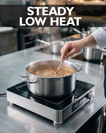 NESTIQEX steady low heat induction cooking for simmering sauces and soups