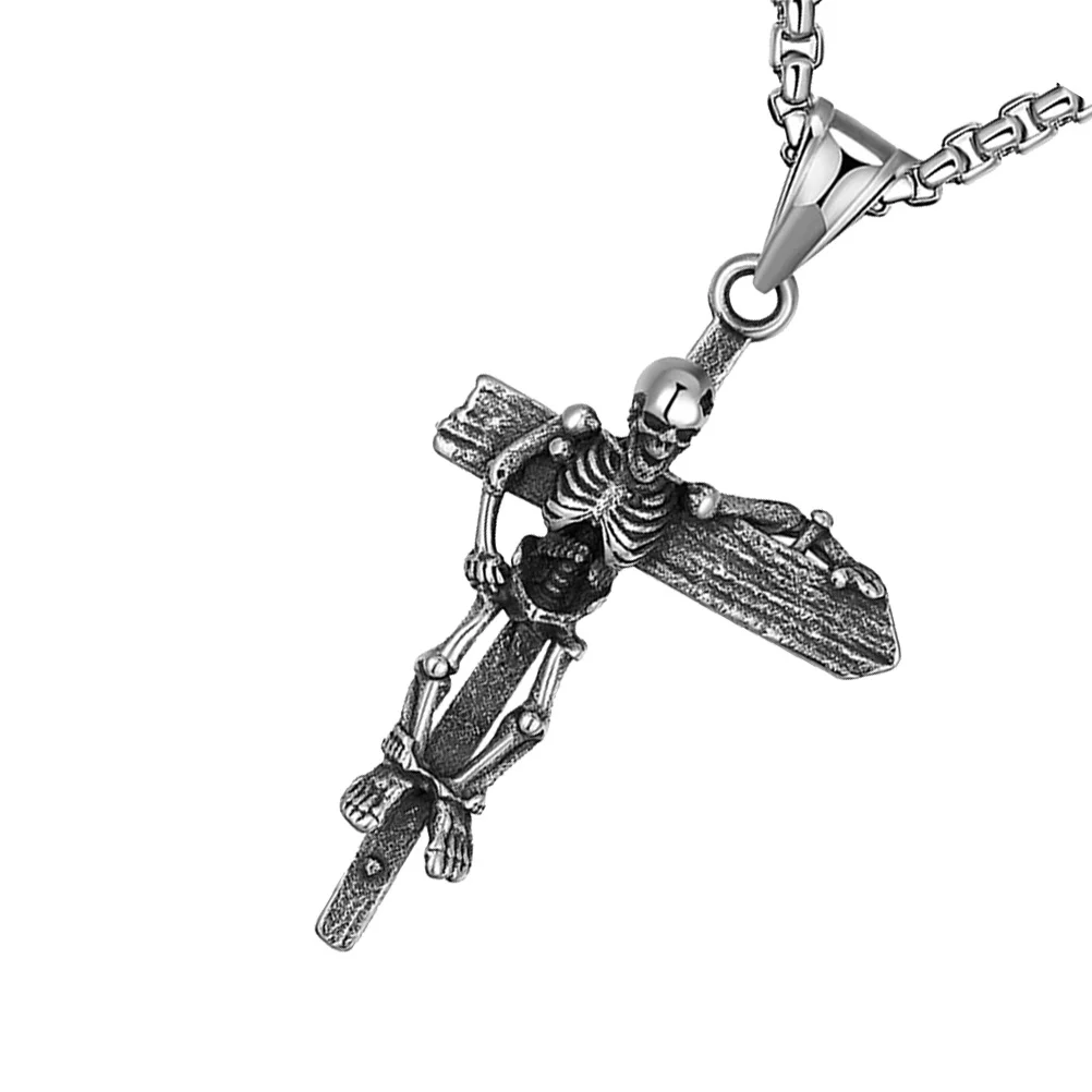 

316 Stainless Steel Engraving Modeling Jewelry for Men Halloween Party Daily Wear Gifts