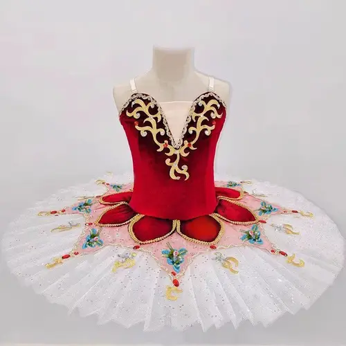 Falda tutú De Ballet para niña, Vestido De actuación De baile Cygnet para niños, falda De panqueque, Vestido De Baile blanco con lago De los cisnes