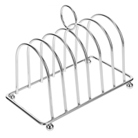 Bread Rack Stainless Steel Toast Holder Slot Slice Retro Stand Tray Cooling Sliced Bread Kitchen Countertop Helper Storage