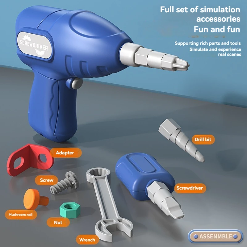 مجموعة ألعاب ألغاز ثملية للأطفال، صندوق أدوات إصلاح وتفكيك الماس الكهربائي للأطفال #4