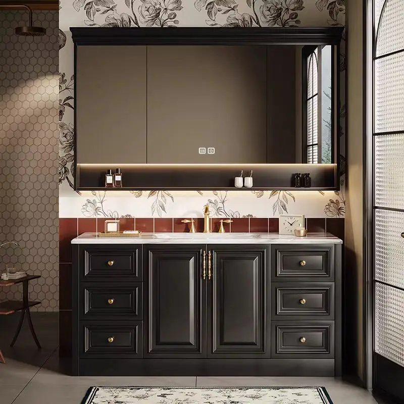 

Storage Tall Bathroom Cabinets Corner Vanitys Wash Up Smart Bathroom Cabinets Apartment Oak Furniture Gabinete De Baño MHYSG