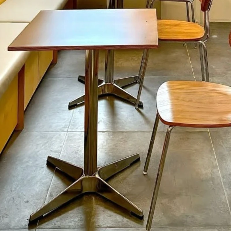 Simple Retro Western Coffee Table Restaurant Ocean Square Dining Chair Internet Celebrity Cafe Furniture Stol Kawowy XY40KFZ