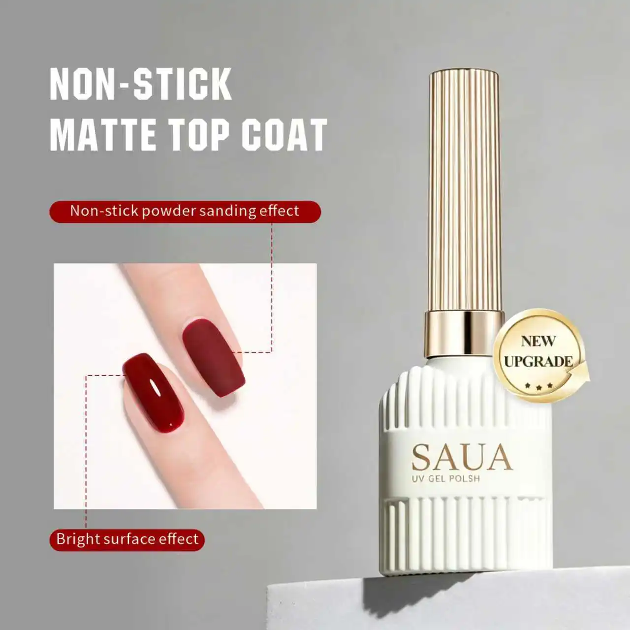 15ml Non Stick Powder Frosted Sealing Layer, Clean with a Sweep, Russian Matte Top Coat, Matte and Durable Wear-Resistant