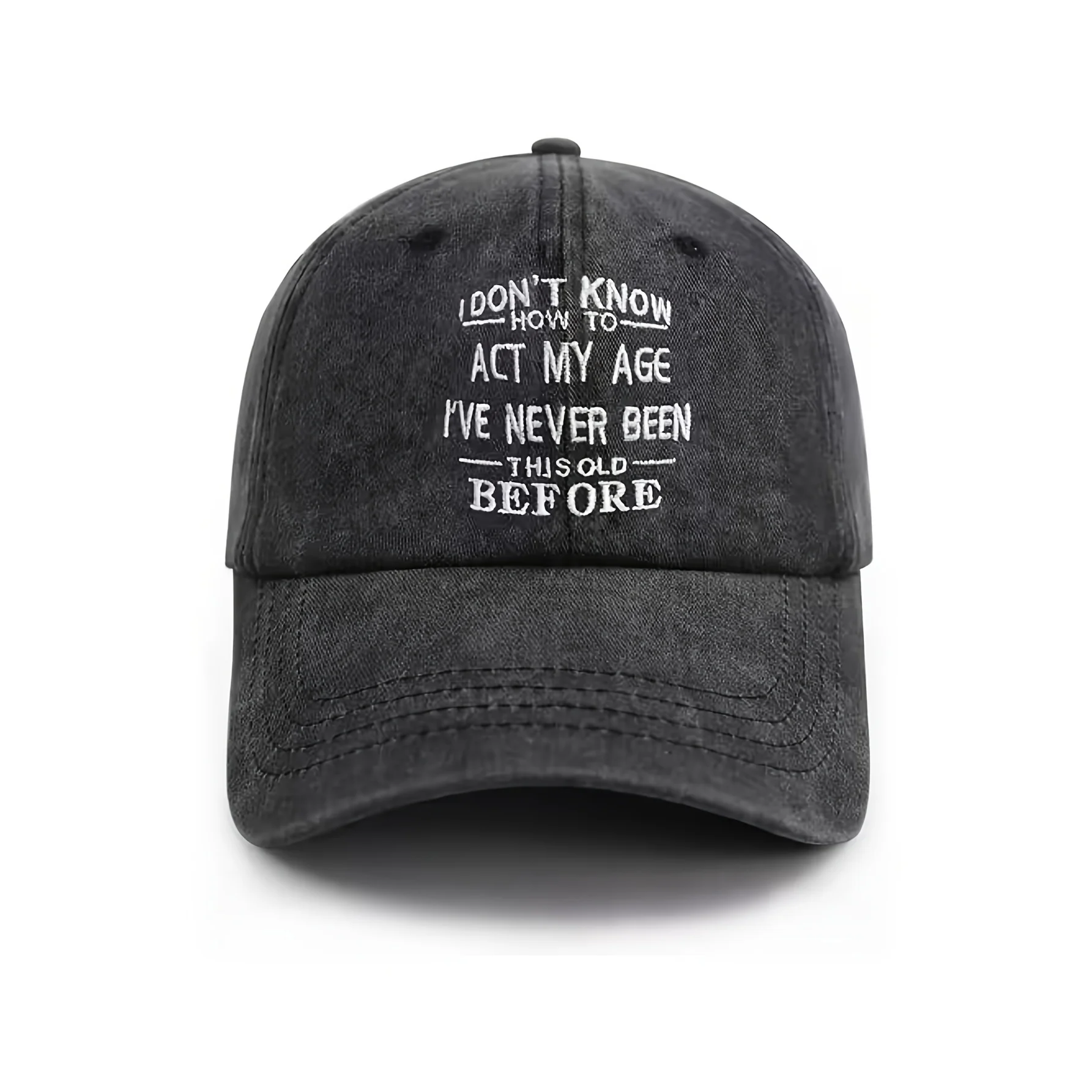 Washable Baseball Cap for Men and Women, Couple Style, Stain-Resistant, Wrinkle-Resistant, American Retro Style, Letter Pattern, Outdoor Casual, Trendy, Versatile, Makes the Face Look Smaller, Soft Top, Vintage Baseball Cap, Sun Protection, Duckbill Cap, Personalized Trendy Street Style, Unisex Model