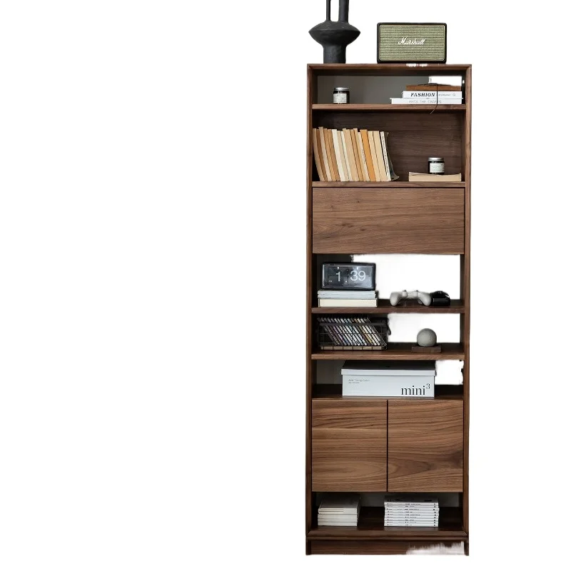 

North American Black Walnut Solid Wood Bookshelf Bookcase Partition Cabinet Shelf