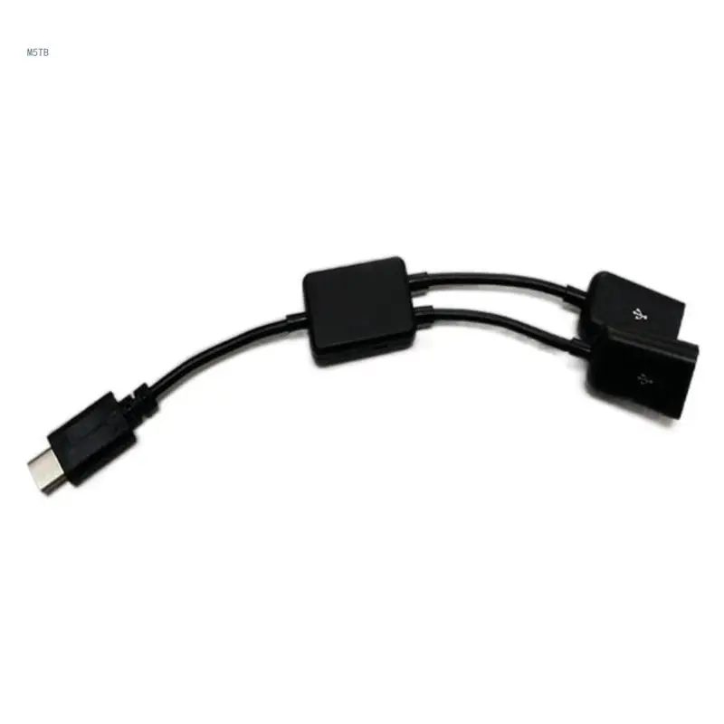 Durable USB C Male to Dual USB Female Cable for USB-C Enabled Devices Connector Dropship