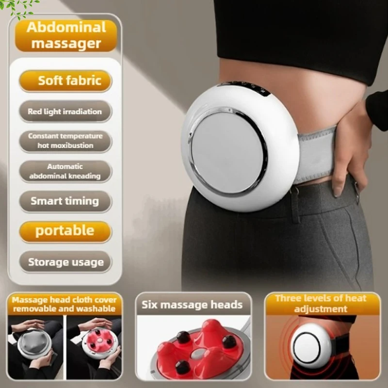 

Multi functional three in one disc abdominal massager, portable charging, hot compress massage, waist and back massage device