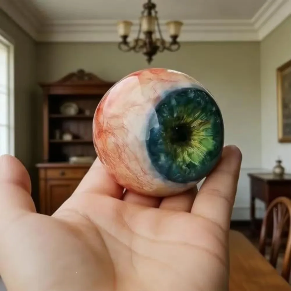 Gifts 6cm Ultra-realistic Monster Eyes Multicolor with Base Realistic Eyeball Resin Ornament 3D Creepy Eye Ball Decoration