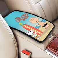 Snoopy Cartoon Peanuts Comic Car Armrest Cover Universal Waterproof Auto Seat Box Covering