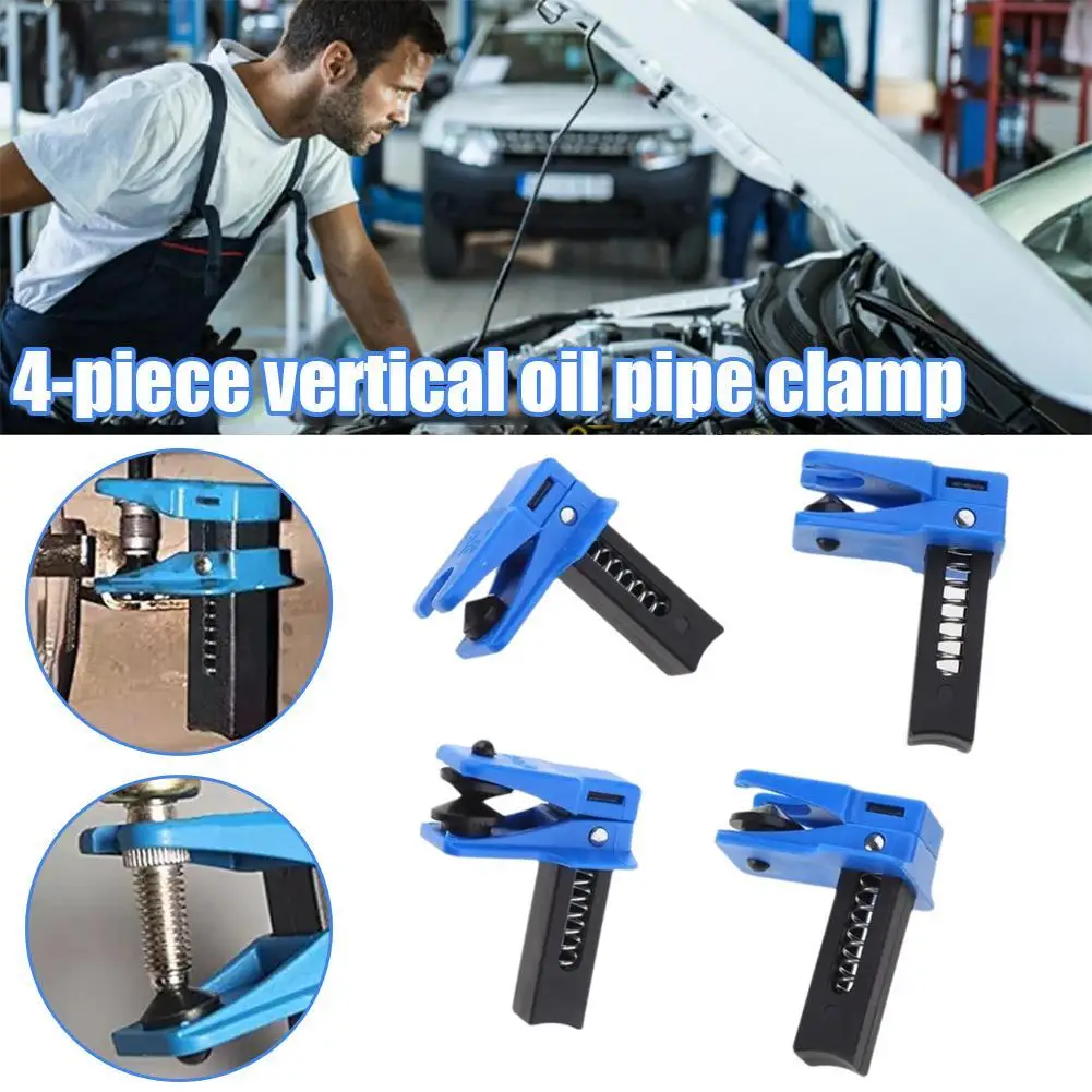 

4-piece Vertical Oil Pipe Clamp Multi Size Automotive Repair And Maintenance Hardware Tools
