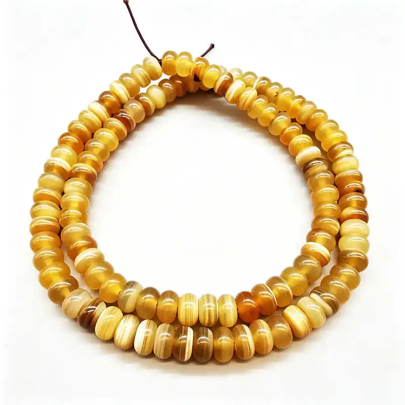 108beads Natural Ox Horn Wheel Beads 10x6mm TSB0509
