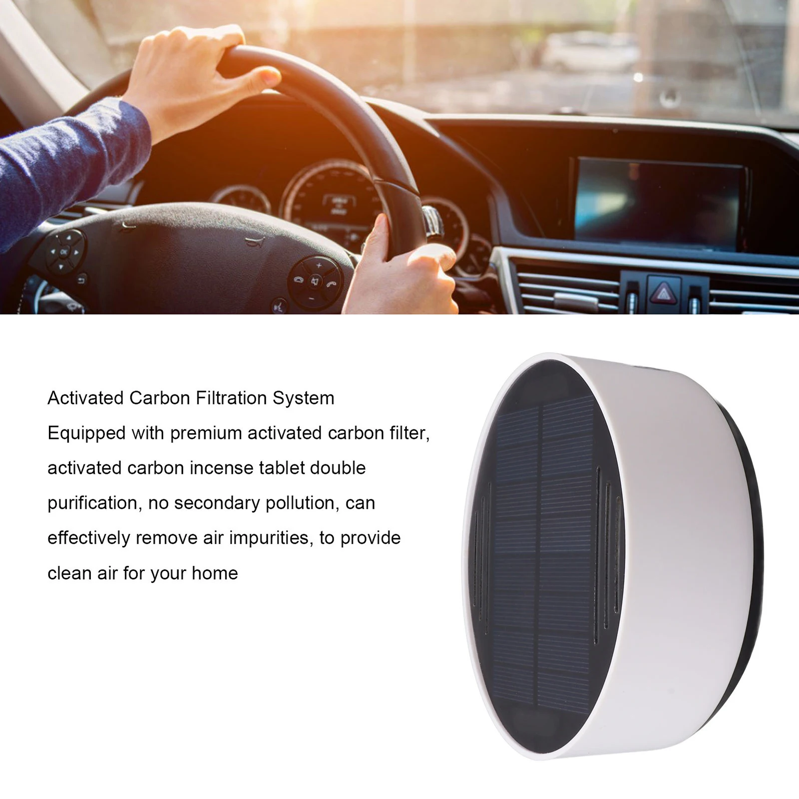 Solar Car Air Purifier Car PM2.5 Odor Anion Oxygen Bar Purifier Car Solar Powered Eco-friendly Portable Deodorant Smoke Remover