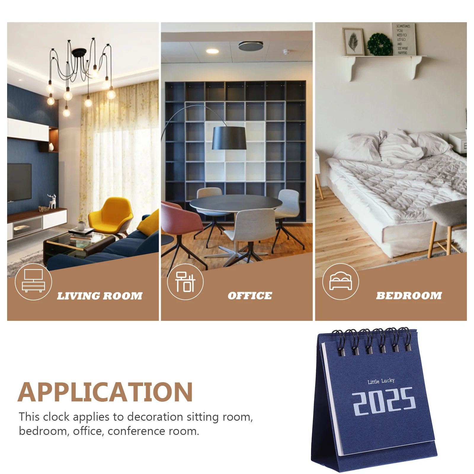 Mini Desk Stand Calendar Home Decor Simple Little Flip for Classroom Creative Coil